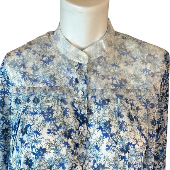 CAS Cloth and Steel Women's Franny Top Blue Floral Print NWT sz M $388 Italy - Picture 3 of 12